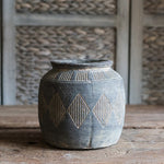 Vase Pot Style Art Ancien Motifs Losanges - Vignette | Vase Cute