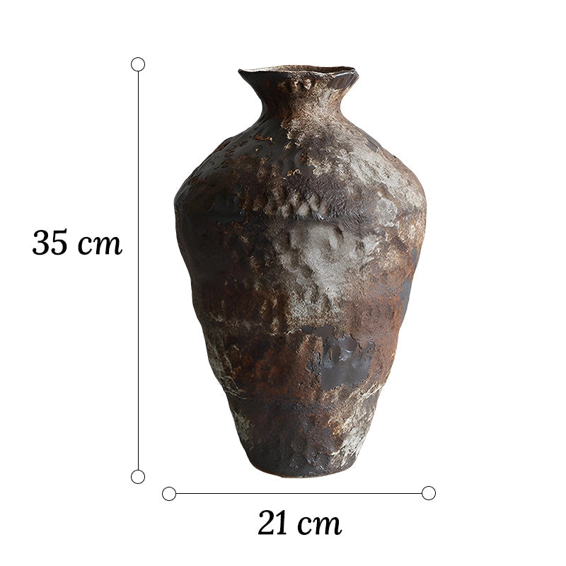 Vase Poterie Wabi Sabi en Céramique modèle A dimensions fond blanc
