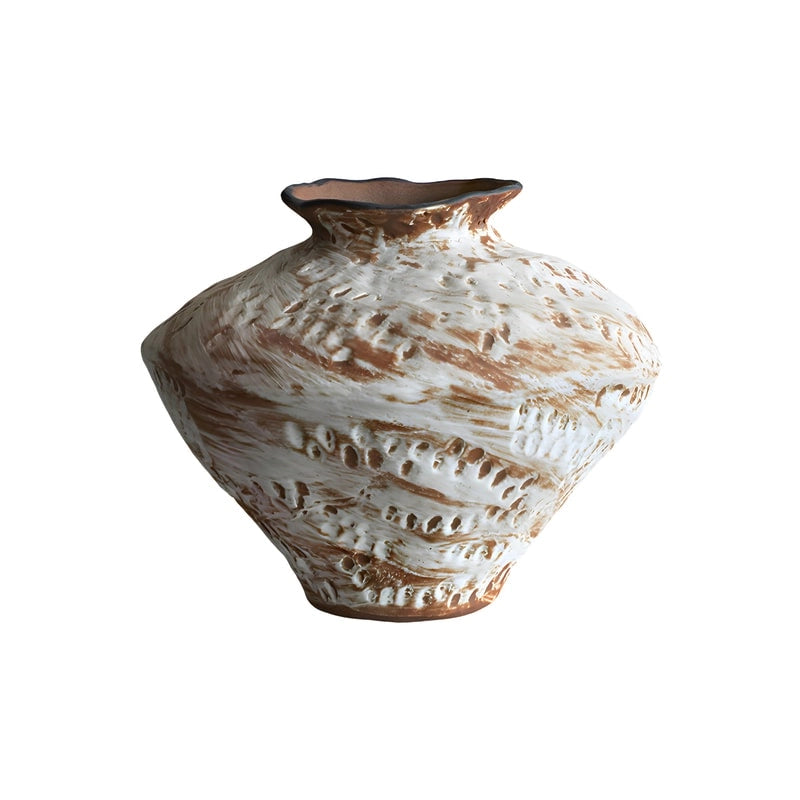 Vase Poterie Wabi Sabi en Céramique modèle B blanc