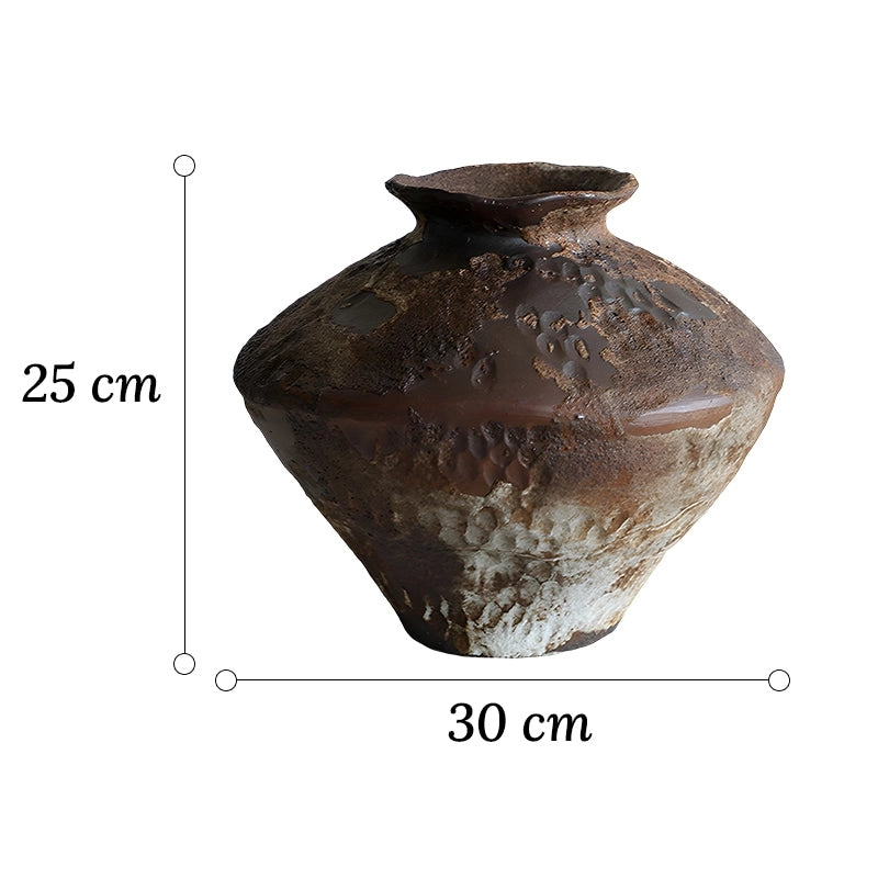 Vase Poterie Wabi Sabi en Céramique modèle B dimensions fond blanc