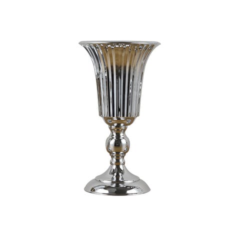 Vase prestigieux trompette pour mariage or ou argent en Métal modèle M argent.