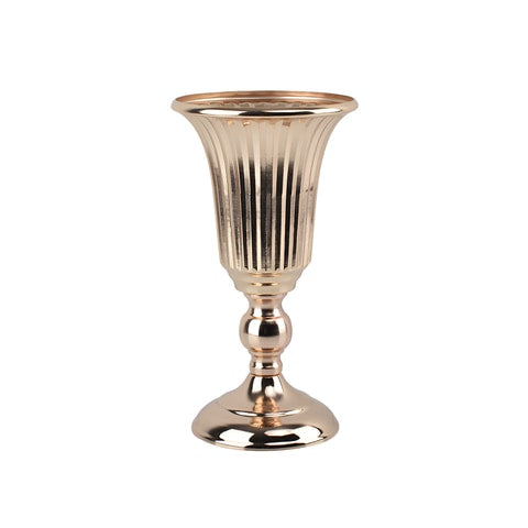 Vase prestigieux trompette pour mariage or ou argent en Métal modèle M or.