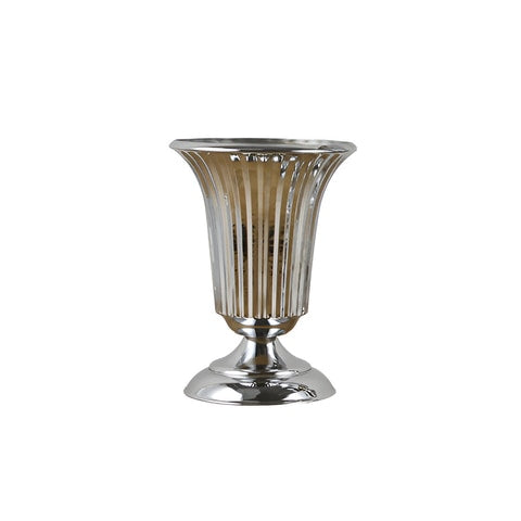 Vase prestigieux trompette pour mariage or ou argent en Métal modèle S argent.