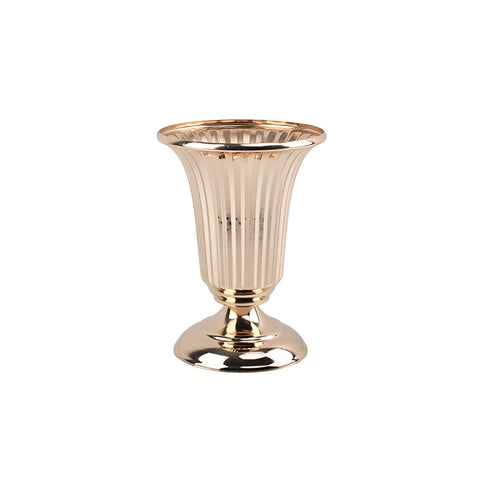Vase prestigieux trompette pour mariage or ou argent en Métal modèle S or.