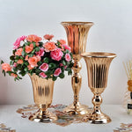 Vase Prestigieux Trompette pour Mariage Or ou Argent - Vignette | Vase Cute