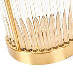 Vase Raffiné Colonne Transparente Cadre Doré - Vignette | Vase Cute