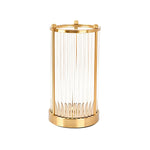 Vase Raffiné Colonne Transparente Cadre Doré - Vignette | Vase Cute