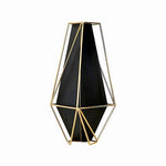 Vase Raffiné Géométrique Noir et Doré - Vignette | Vase Cute