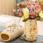 Vase Raffiné Givré Doré Motifs Cœurs et Papillons - Vignette | Vase Cute