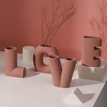 Vase Rayé Art Créatif Lettres Love - Vignette | Vase Cute