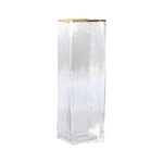 Vase Rectangulaire Opalisé Bordure Dorée - Vignette | Vase Cute