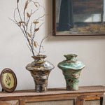 Vase Rétro Wabi Sabi Nuancé Vert et Marron - Vignette | Vase Cute