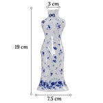 Vase Robe Kimono Chinois Bleu et Blanc - Vignette | Vase Cute