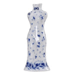 Vase Robe Kimono Chinois Bleu et Blanc - Vignette | Vase Cute