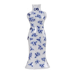 Vase Robe Kimono Chinois Bleu et Blanc - Vignette | Vase Cute