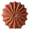 Vase Rond Rouge Forme Coquille Hérisson de Mer présentation du modèle Grand sans fleurs sur fond blanc.