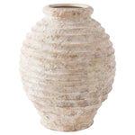 Vase Rustique Beige Cerclages Horizontaux - Vignette | Vase Cute