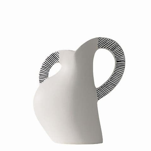Vase scandinave blanc et noir.
