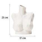 Vase Sculptural Blanc Buste Féminin - Vignette | Vase Cute