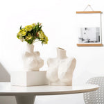 Vase Sculptural Blanc Buste Féminin - Vignette | Vase Cute