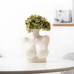 Vase Sculptural Blanc Buste Féminin - Vignette | Vase Cute