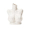 Vase Sculptural Blanc Buste Féminin présentation du modèle grand sans fleurs sur fond blanc.