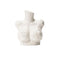 Vase Sculptural Blanc Buste Féminin présentation du modèle petit sans fleurs sur fond blanc.