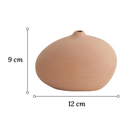 Vase simple blanc ou abricot en céramique dimensions du modèle B abricot.