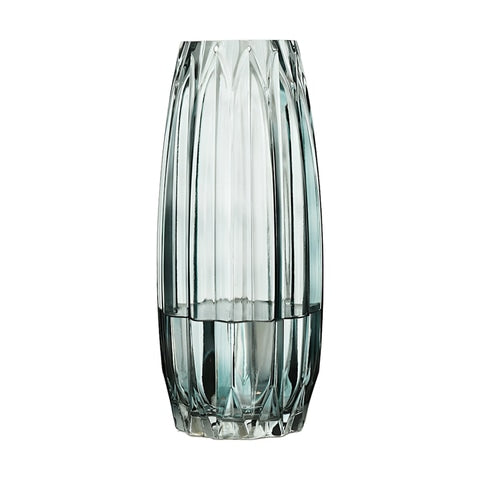 Vase simple incurvé vert ou transparent en verre modèle M Vert.