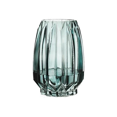 Vase simple incurvé vert ou transparent en verre modèle S Vert.