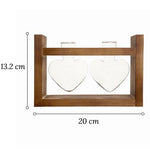 Vase Soliflore Cœur Encadrement Bois - Vignette | Vase Cute