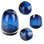 Vase Soliflore Ovale Bleu Translucide - Vignette | Vase Cute