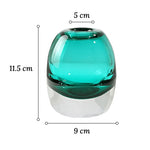 Vase Soliflore Ovale Bleu Translucide - Vignette | Vase Cute