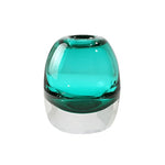 Vase Soliflore Ovale Bleu Translucide - Vignette | Vase Cute
