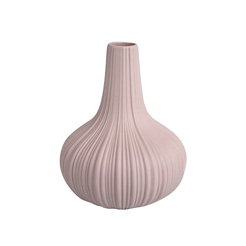 Vase soliflore style scandinave en céramique modèle Rose sur fond blanc.