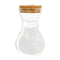 Vase Soliflore Transparent Bouchon Liège en Verre et Liège modèle gourde.