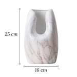 Vase Somptueux Col Ouvert Couleur Marbre - Vignette | Vase Cute