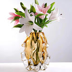 Vase Sophistiqué Ambre au Design Sculptural - Vignette | Vase Cute
