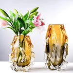 Vase Sophistiqué Ambre au Design Sculptural - Vignette | Vase Cute