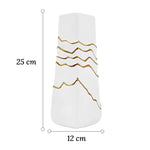 Vase Sophistiqué Polygone Blanc et Doré - Vignette | Vase Cute
