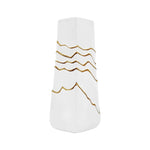 Vase Sophistiqué Polygone Blanc et Doré - Vignette | Vase Cute