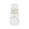 Vase Sophistiqué Polygone Blanc et Doré en Céramique modèle M.