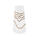 Vase Sophistiqué Polygone Blanc et Doré - Vignette | Vase Cute