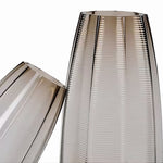 Vase Strié Coloré Marron Transparent - Vignette | Vase Cute