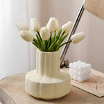 Vase Structuré Décoratif Crème - Vignette | Vase Cute