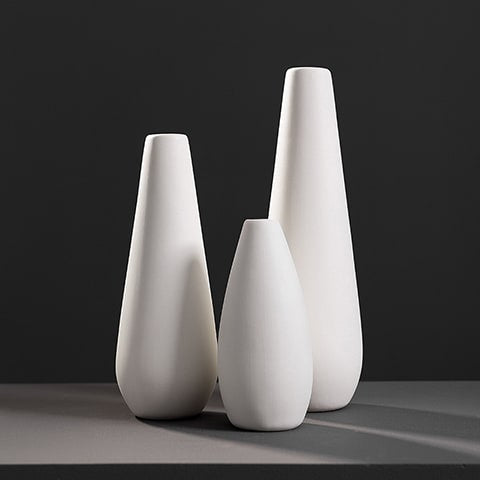 Vase tendance blanc nordique set des trois modèles.