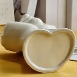 Vase Tête Pensante Blanc Brillant - Vignette | Vase Cute