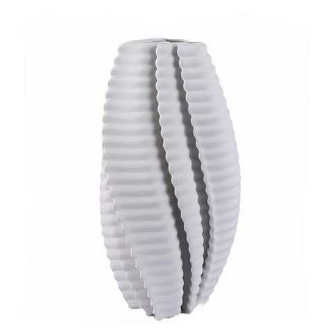 Vase torsadé effet 3D modèle blanc L.