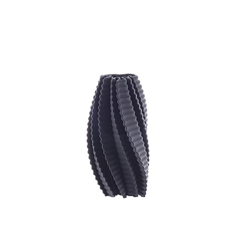 Vase torsadé effet 3D modèle noir S