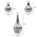 Vase Transparent Argenté Goutte d'Eau - Vignette | Vase Cute